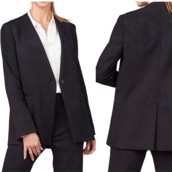 Spanx L The Perfect Collarless Oversized Blazer Ponte 1-Button Jacket‎ Womens - Picture 2 of 8